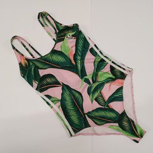 adidas Originals x Farm Rio Palm Leaf Tropical Print Bodysuit Medium